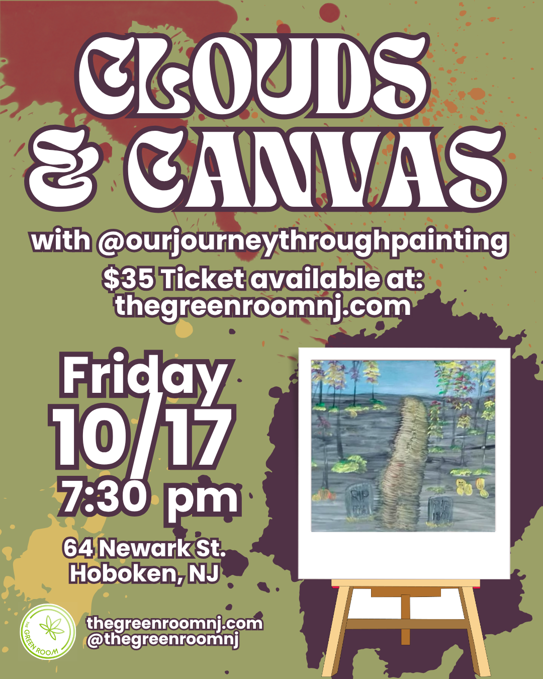 Clouds & Canvas Downtown Hoboken – The Green Room NJ