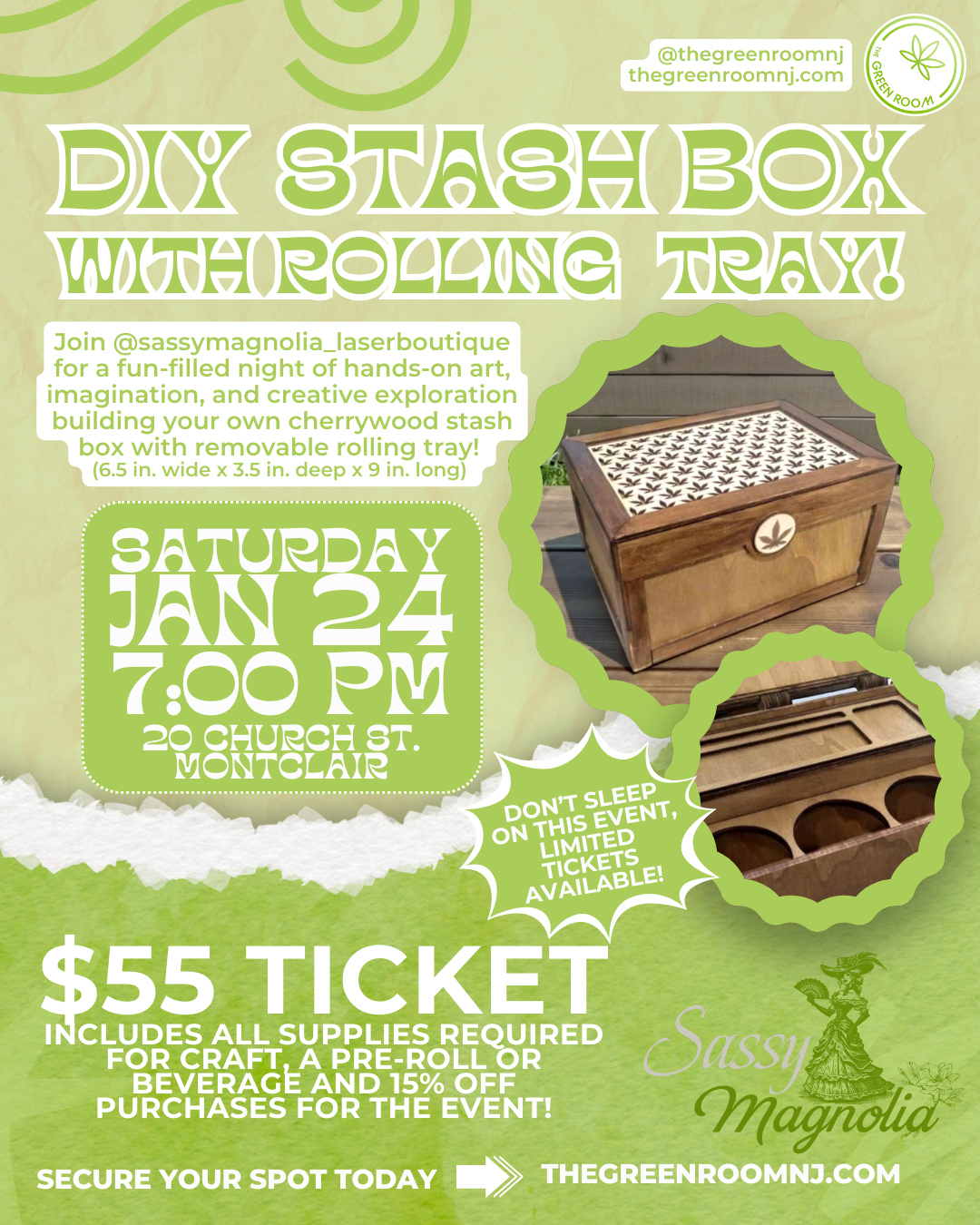Montclair DIY Wooden Stash Box – The Green Room NJ