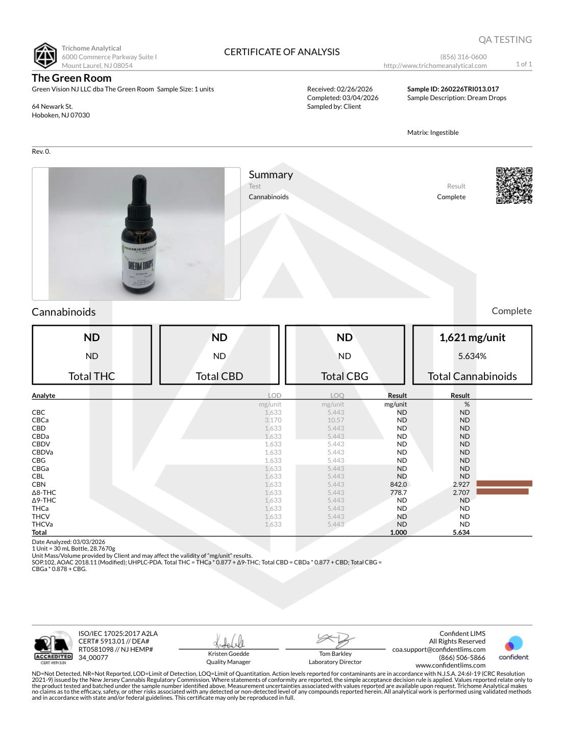 Dream Drops Tincture – The Green Room NJ