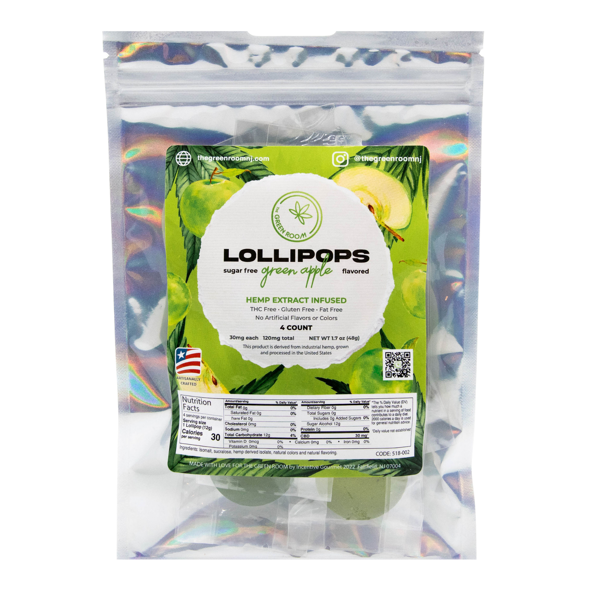 Green Apple Lollipops – The Green Room NJ